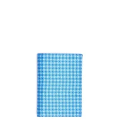 E.Marinella PORTAFOGLIO VERTICALE BLU MEDIO In seta e pelle Best