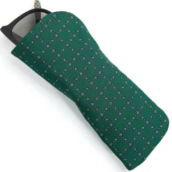 E.Marinella PORTAOCCHIALI VERDE SCURO In seta stampata a mano Outlet
