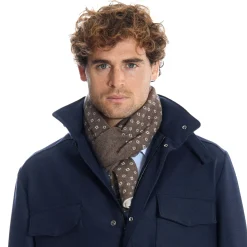 E.Marinella SCALDACOLLO BEIGE MICROFANTASIA In cashmere Clearance