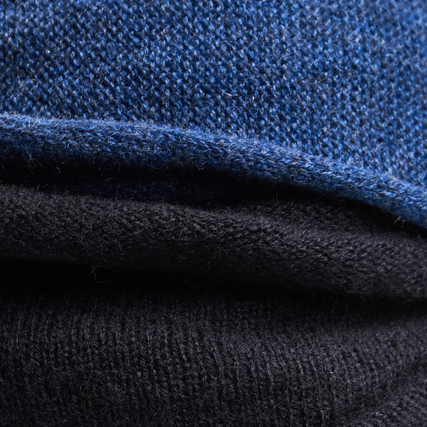 E.Marinella SCALDACOLLO BLU DOPPIO INTRECCIO In cashmere Best