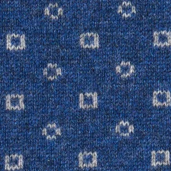 E.Marinella SCALDACOLLO BLU E GRIGIO MICROFANTASIA In cashmere Sale
