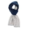 E.Marinella SCALDACOLLO BLU SCURO MICROFANTASIA In cashmere Hot
