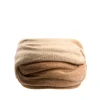 E.Marinella SCALDACOLLO CAMMELLO E GRIGIO CHIARO DOPPIO INTRECCIO In cashmere New