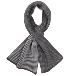 E.Marinella SCALDACOLLO GRIGIO SCURO IN CASHMERESolid color New
