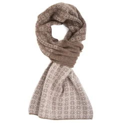 E.Marinella SCALDACOLLO MARRONE SCURO E BEIGE MICROFANTASIA In cashmere Best