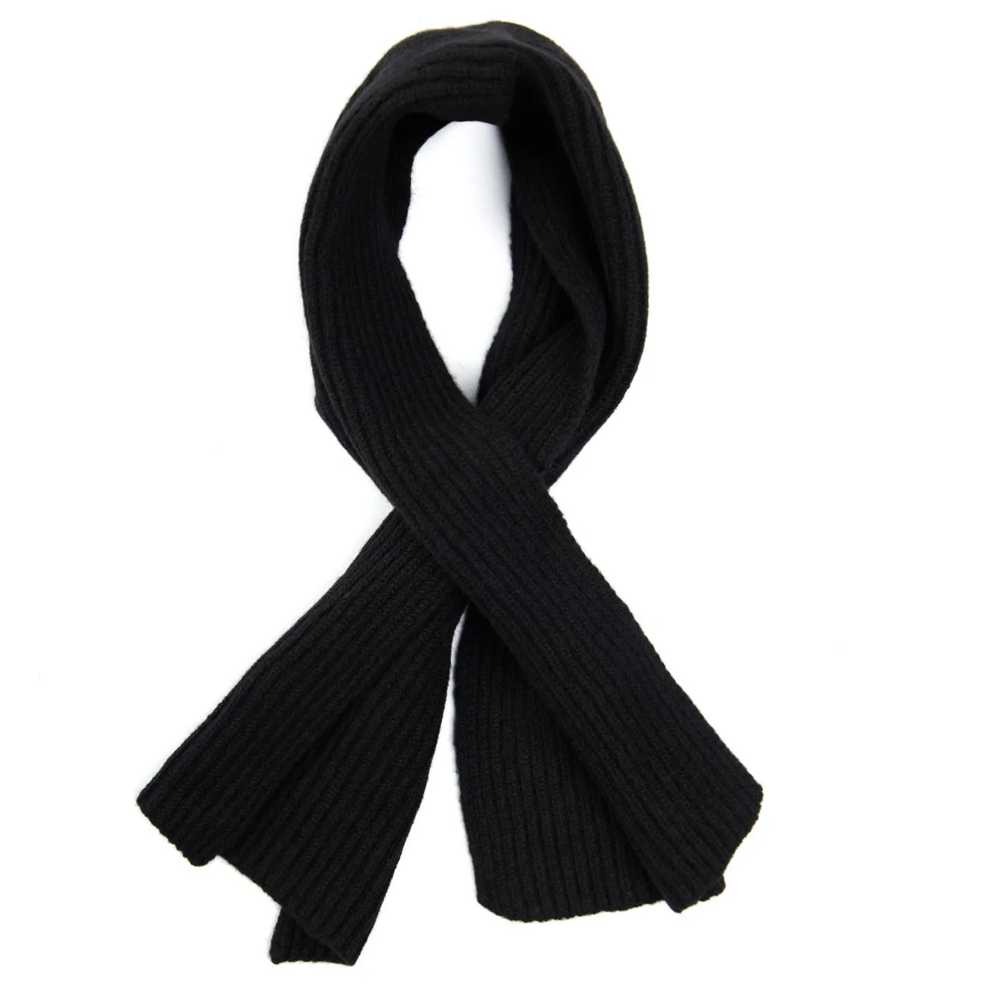 E.Marinella SCALDACOLLO NERO IN CASHMERETinta unita Sale