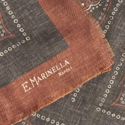 E.Marinella SCIALLE 135 MARRONE CHIARO In lana e seta Outlet