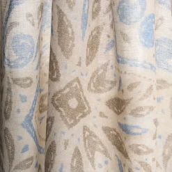 E.Marinella SCIARPA BEIGE IN COTONE E LINO Macro flowers Discount