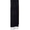 E.Marinella SCIARPA BICOLOR BLU E MARRONE SCURO IN SETA E CASHMERE Tinta unita Online