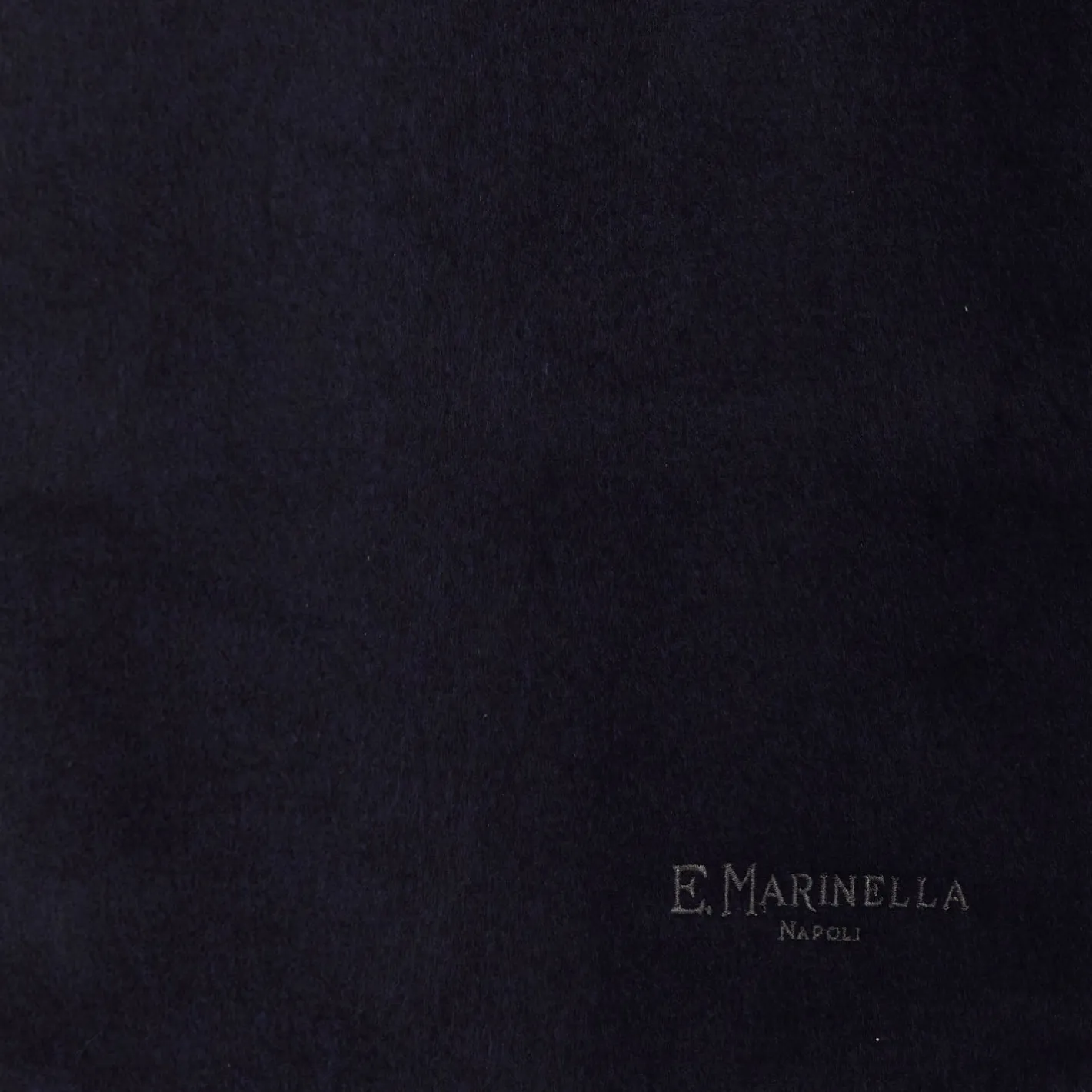E.Marinella SCIARPA BICOLOR BLU E MARRONE SCURO IN SETA E CASHMERE Tinta unita Online
