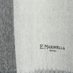 E.Marinella SCIARPA BICOLOR GRIGIO CHIARO IN LANA E CASHMERE Tinta unita Best