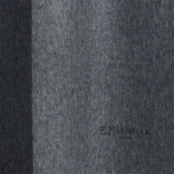 E.Marinella SCIARPA BICOLOR GRIGIO SCURO IN LANA E CASHMERE Tinta unita Online
