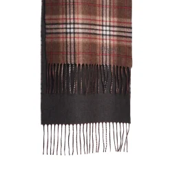 E.Marinella SCIARPA BICOLOR MARRONE IN SETA E CASHMERE Check Best