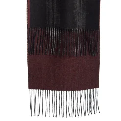 E.Marinella SCIARPA BICOLOR MARRONE IN SETA E CASHMERE Check Discount