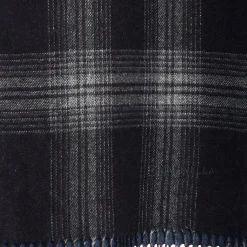 E.Marinella SCIARPA BICOLOR NERA IN SETA E CASHMERE Check Discount