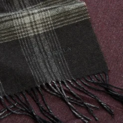 E.Marinella SCIARPA BICOLOR VERDE IN SETA E CASHMERE Check Discount