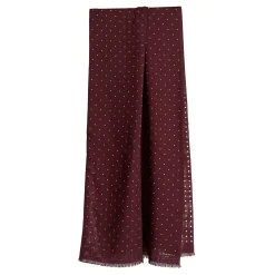 E.Marinella SCIARPA BORDEAUX IN LANA E SETA Pois Sale