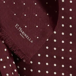 E.Marinella SCIARPA BORDEAUX IN LANA E SETA Pois Sale