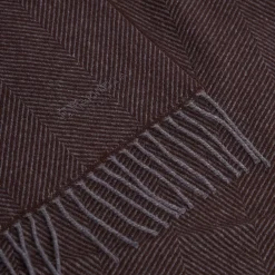 E.Marinella SCIARPA COLOR MARRONE SCURO In cashmere