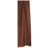 E.Marinella SCIARPA LOGO EM MARRONE CHIARO In lana e cashmere New