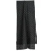 E.Marinella SCIARPA NERA IN LANA E SETA Pois Best