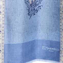 E.Marinella SCIARPA TUBOLARE AZZURRA IN SETA TWILL Paisley pattern Hot