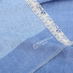 E.Marinella SCIARPA TUBOLARE AZZURRA IN SETA TWILL Paisley pattern Hot