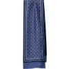 E.Marinella SCIARPA TUBOLARE BLU IN SETA TWILL Classic daisy Sale