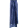 E.Marinella SCIARPA TUBOLARE BLU IN SETA TWILL Classic daisy New