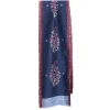 E.Marinella SCIARPA TUBOLARE BLU SCURO IN SETA TWILL Paisley pattern Clearance