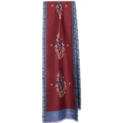 E.Marinella SCIARPA TUBOLARE BORDEAUX IN SETA TWILL Paisley pattern Sale
