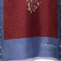 E.Marinella SCIARPA TUBOLARE BORDEAUX IN SETA TWILL Paisley pattern Sale