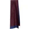 E.Marinella SCIARPA TUBOLARE BORDEAUXIN SETA TWILL Classic daisy Best