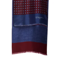 E.Marinella SCIARPA TUBOLARE BORDEAUXIN SETA TWILL Classic daisy Best