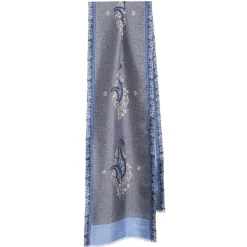 E.Marinella SCIARPA TUBOLARE GRIGIA IN SETA TWILL Paisley pattern Sale