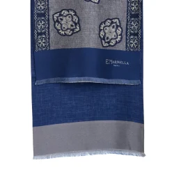 E.Marinella SCIARPA TUBOLARE GRIGIO SCURO IN SETA TWILL Classic daisy Online