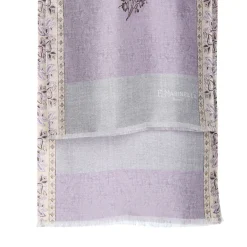 E.Marinella SCIARPA TUBOLARE LILLA IN SETA TWILL Paisley pattern Outlet