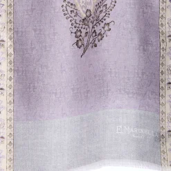 E.Marinella SCIARPA TUBOLARE LILLA IN SETA TWILL Paisley pattern Outlet