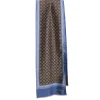 E.Marinella SCIARPA TUBOLARE MARRONE IN SETA TWILL Classic daisy Sale