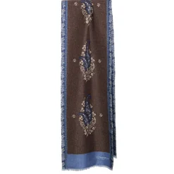 E.Marinella SCIARPA TUBOLARE MARRONE SCURO IN SETA TWILL Paisley pattern Online