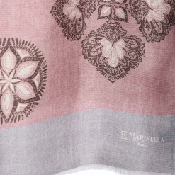 E.Marinella SCIARPA TUBOLARE ROSA IN SETA TWILL Busy pattern Best