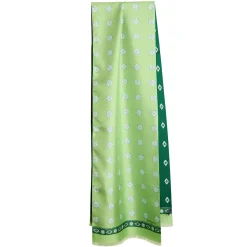 E.Marinella SCIARPA TUBOLARE VERDE IN SETA TWILL Geometric harmony Sale