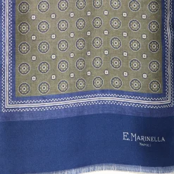 E.Marinella SCIARPA TUBOLARE VERDE IN SETA TWILL Classic daisy Sale