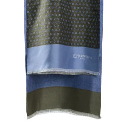 E.Marinella SCIARPA TUBOLARE VERDE IN SETA TWILL Classic daisy Sale