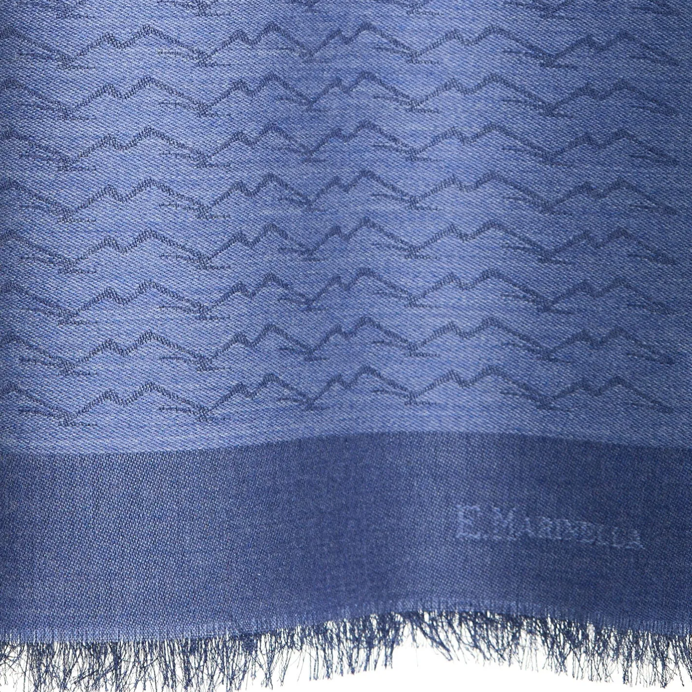 E.Marinella SCIARPA VESUVIO AZZURRO POLVERE In lana e seta Hot