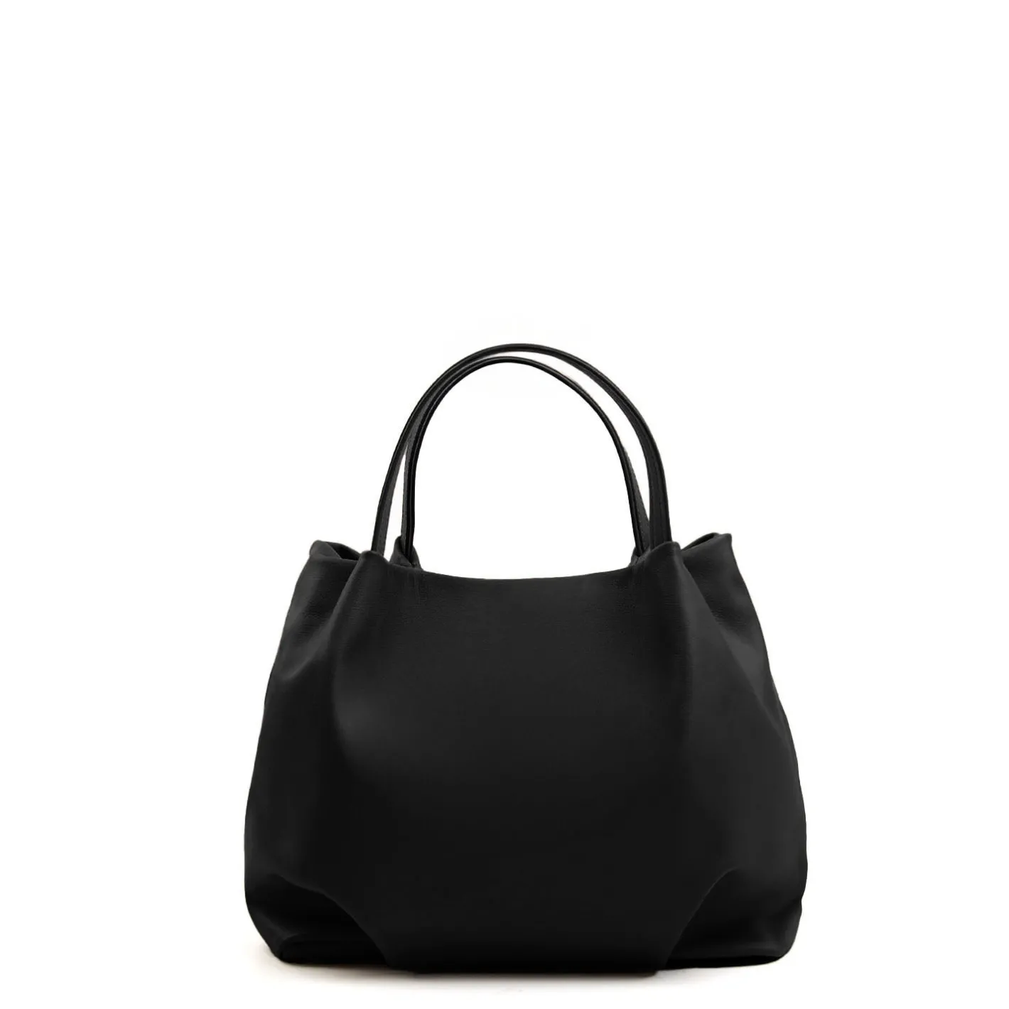 E.Marinella SOFT BAG NERA In pelle liscia Outlet