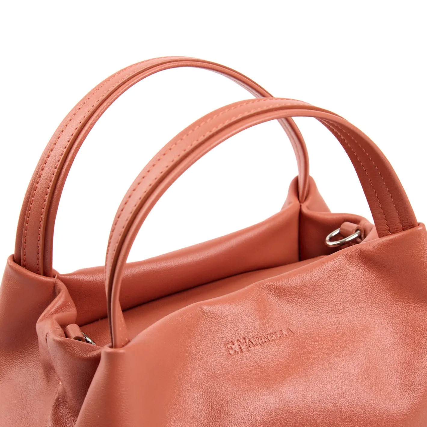 E.Marinella SOFT MINI BAG ARANCIONE SCURO In pelle liscia Online