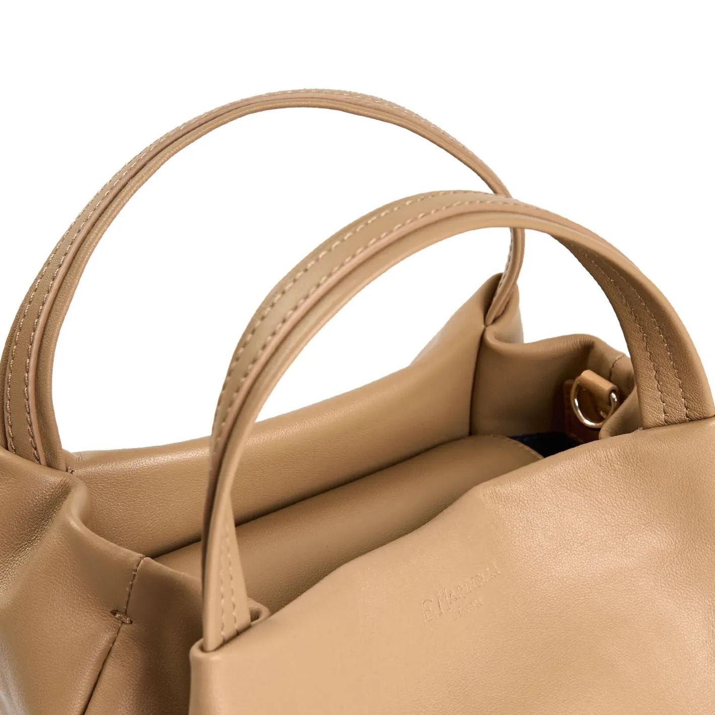 E.Marinella SOFT MINI BAG CUOIO POLVERE In pelle liscia Sale
