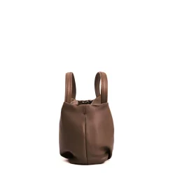 E.Marinella SOFT MINI BAG MARRONE SCURO In pelle liscia Hot