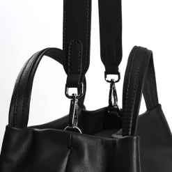 E.Marinella SOFT MINI BAG NERA In pelle liscia